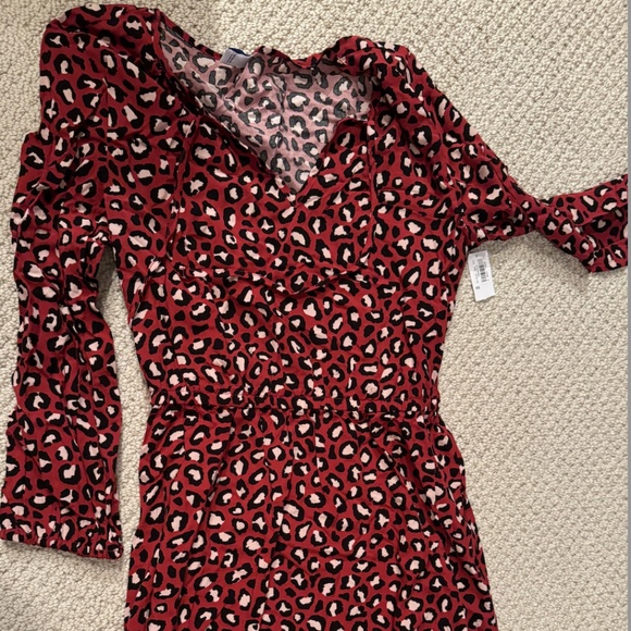 NWT: old navy Waist-Defined Tie-Neck Dress for Women - Picture 2 of 4